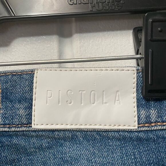 Pistola Distressed Button Fly Jeans Raw cut out Hem size 25 - Picture 7 of 11